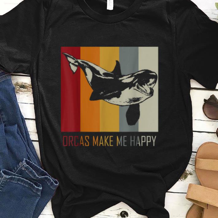 Original Orcas Make Me Happy Killer Whale shirt