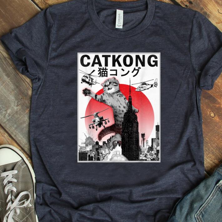 Original Vintage CAT-KONG Japanese Sunset Style Cat Kitten Lover shirt