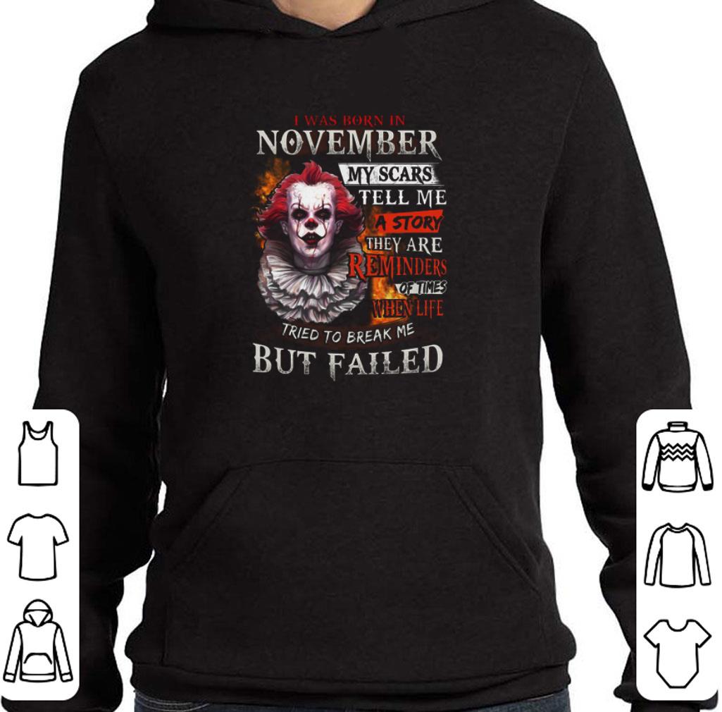 Pennywise i was born in november my scars tell me a story shirt 6 Pennywise i was born in november my scars tell me a story shirt