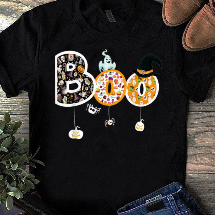 Premium Boo Halloween Costume Spiders, Ghosts, Pumkin & Witch Hat shirt