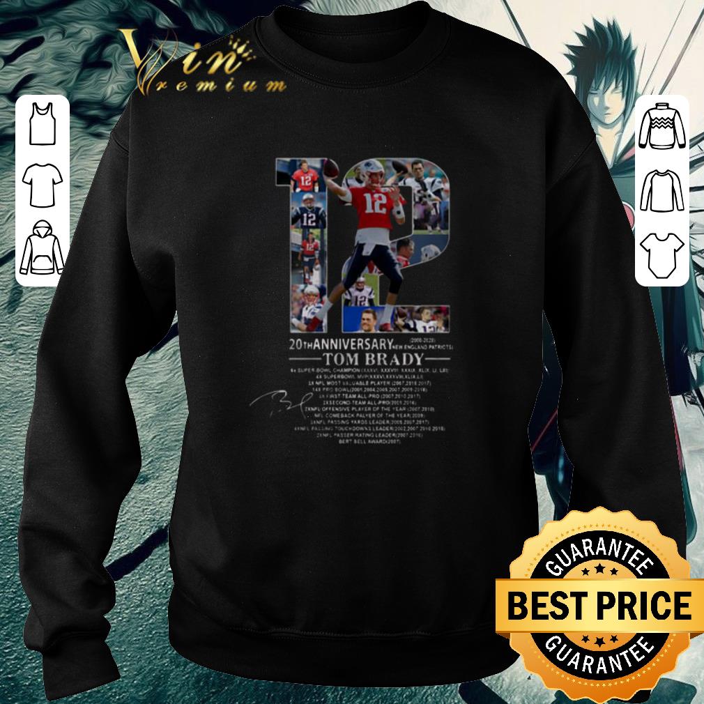 Pretty 12 Tom Brady 20th Anniversary New England Patriots shirt