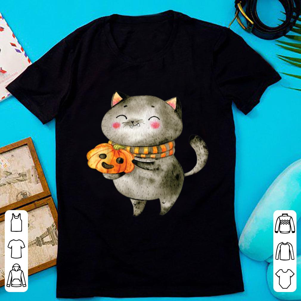 Pretty Cat Halloween Cat Costume Tee Pumpkin Jack-O-Lantern shirt
