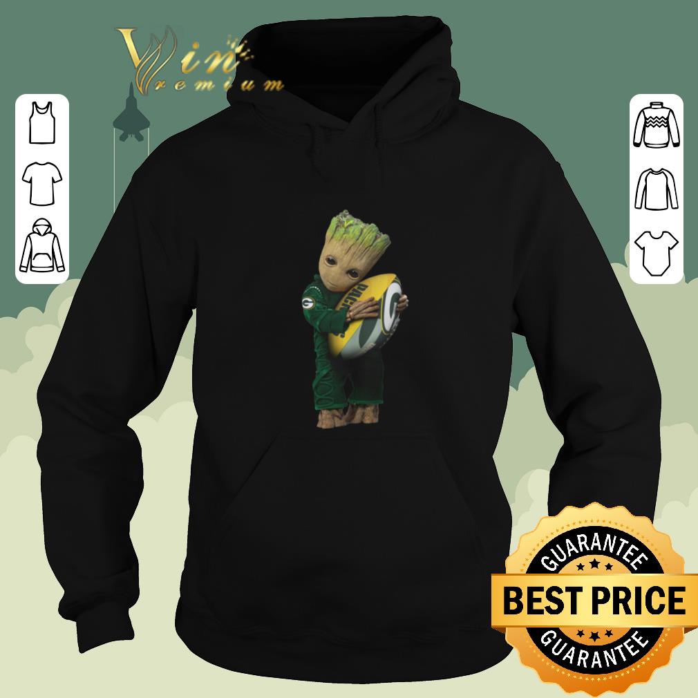 Pretty Green Bay Packers Baby Groot hug rugby ball shirt 6 Pretty Green Bay Packers Baby Groot hug rugby ball shirt