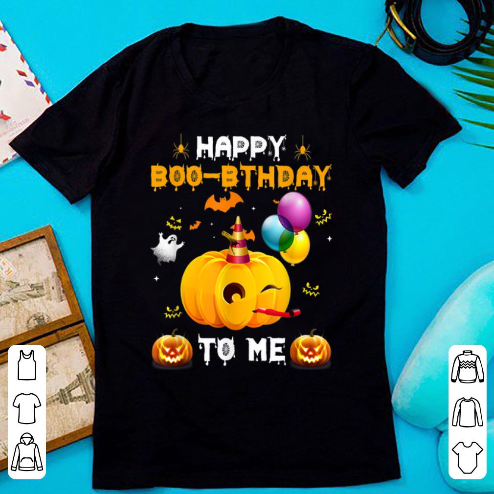 Pretty Halloween Birthday Happy Boo-rthday To Me Pumpkin Tee shirt
