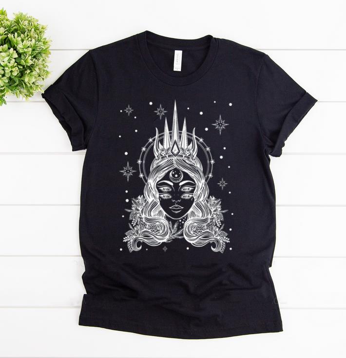Pretty Horned Devil Girl Satanic Halloween Glitch Goth shirt