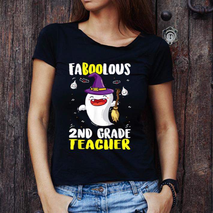 Top Boo Ghost 2nd Grade Teacher Hat Witch Halloween shirt