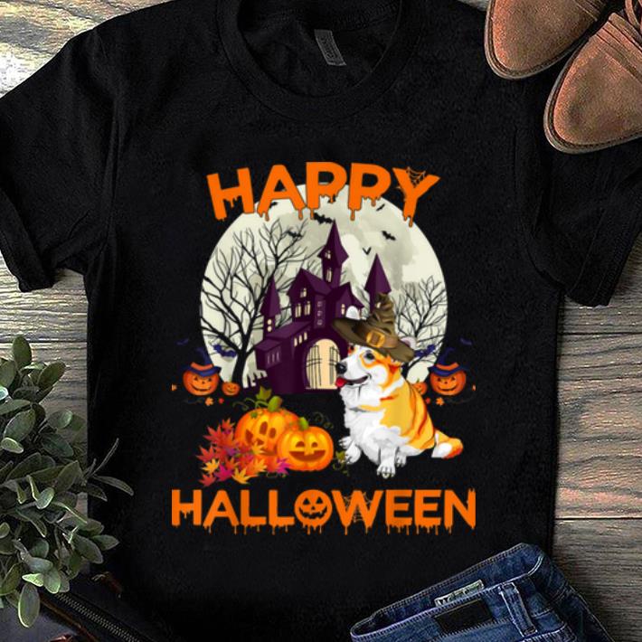 Top Pumpkin Welsh Corgi Happy Halloween Dog Gift shirt