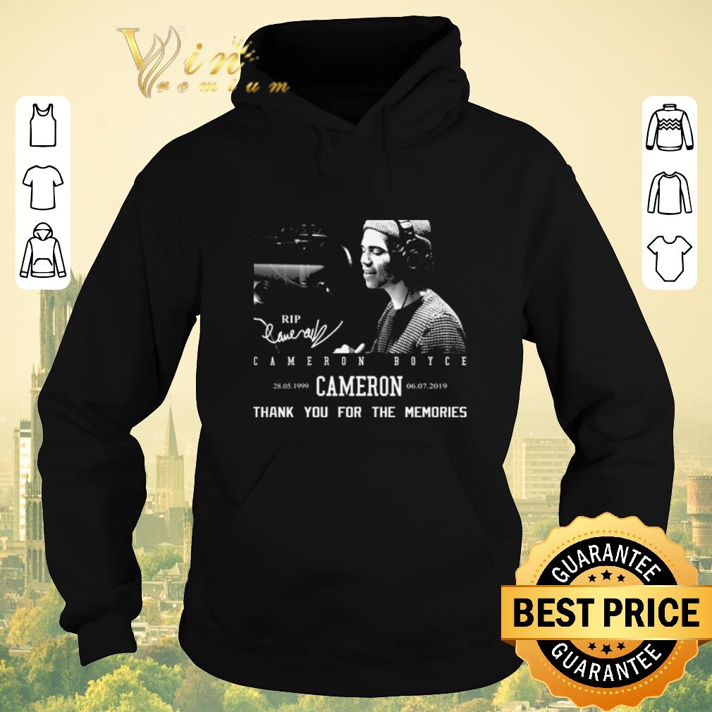 Top Rip Cameron Boyce 1999-2019 signature thank you for the memories shirt sweater
