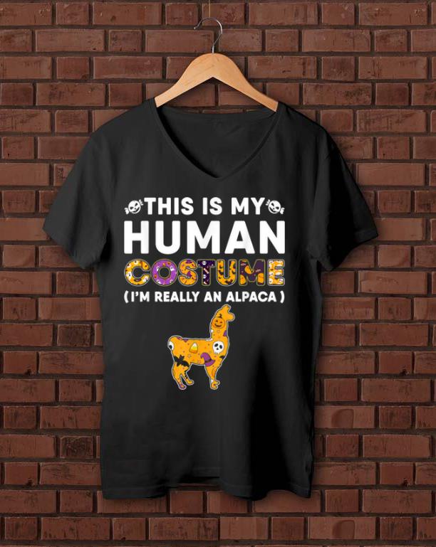 Top This Is My Human Alpaca Halloween Costume shirt