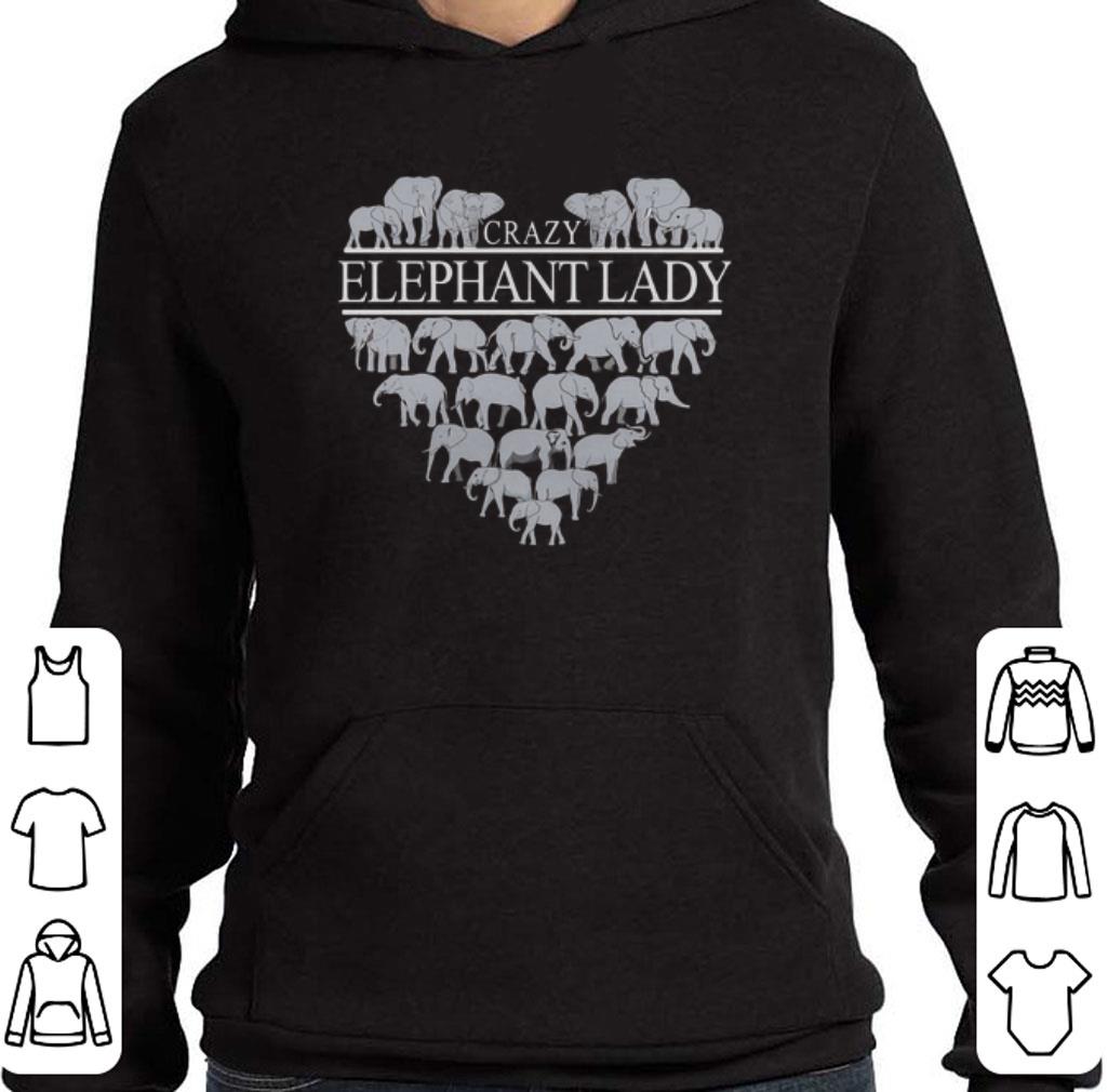 Awesome Crazy Elephant Lady Heart shirt