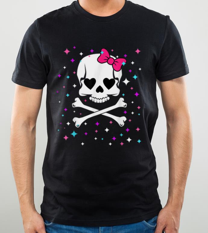 Awesome Halloween For Girls CUTE SKULL AND CROSSBONES shirt