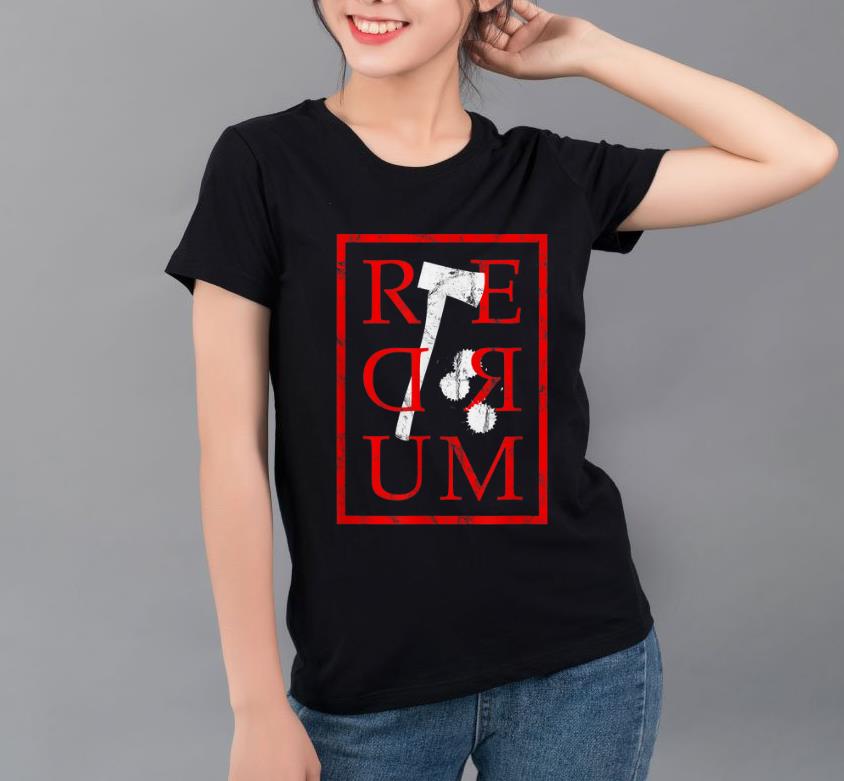 Awesome REDRUM Scary Vintage Horror Movie Quote & Halloween shirt