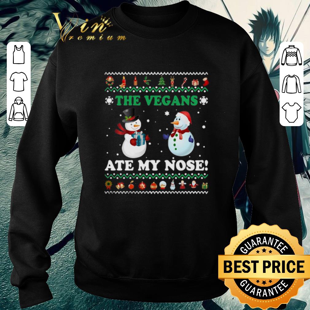 Awesome Snowman the vegans ate my nose ugly Christmas shirt