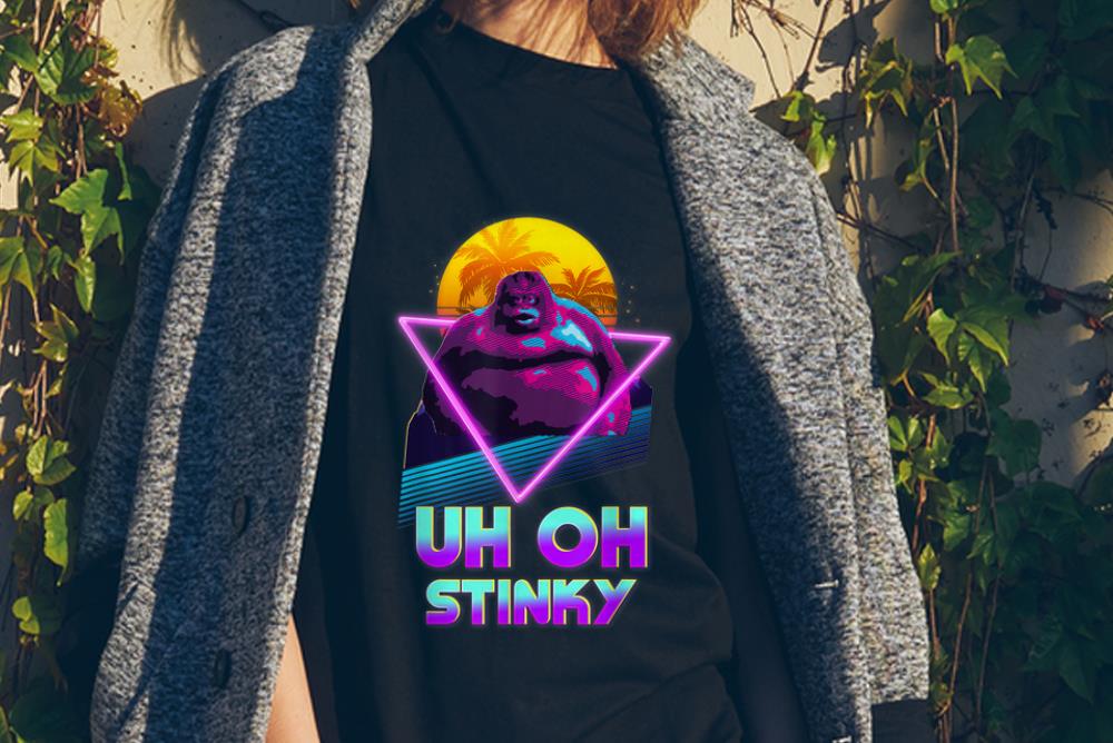 Awesome Uh Oh Stinky Poop Le Monke Vaporwave Outrun shirt 2 Awesome Uh Oh Stinky Poop Le Monke Vaporwave Outrun shirt 2