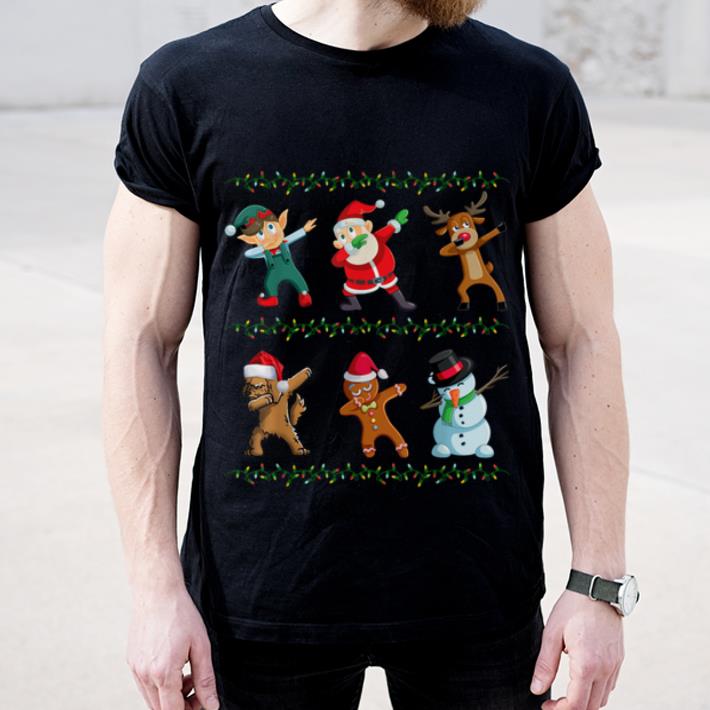 Hot Dabbing Santa Goldendoodle And Friends Christmas shirt