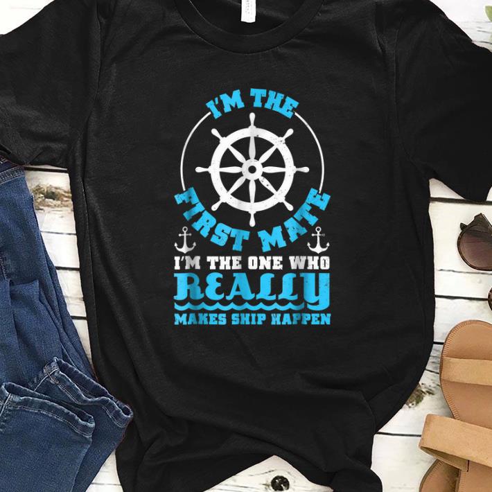 Hot I'm The First Mate For Boaters, Pontoon Boat Owners shirt