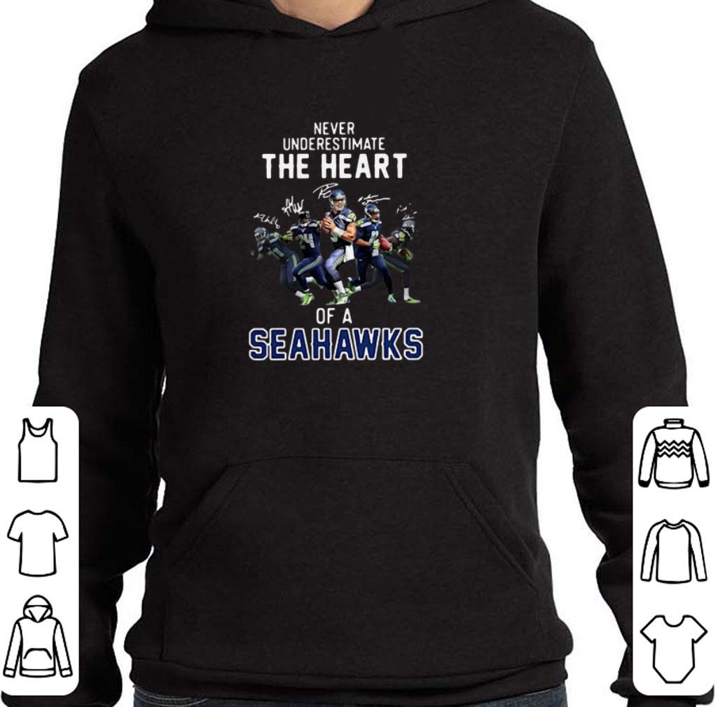 Hot Never Underestimate The Heart Of A Seattle Seahawk Signatures shirt