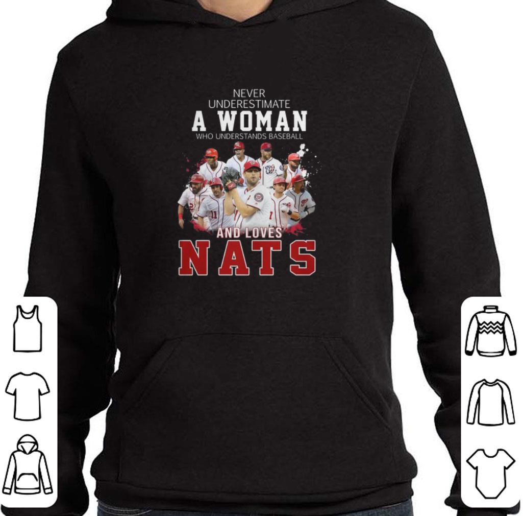 Hot Never underestimate a woman who and loves Washington Nationals shirt