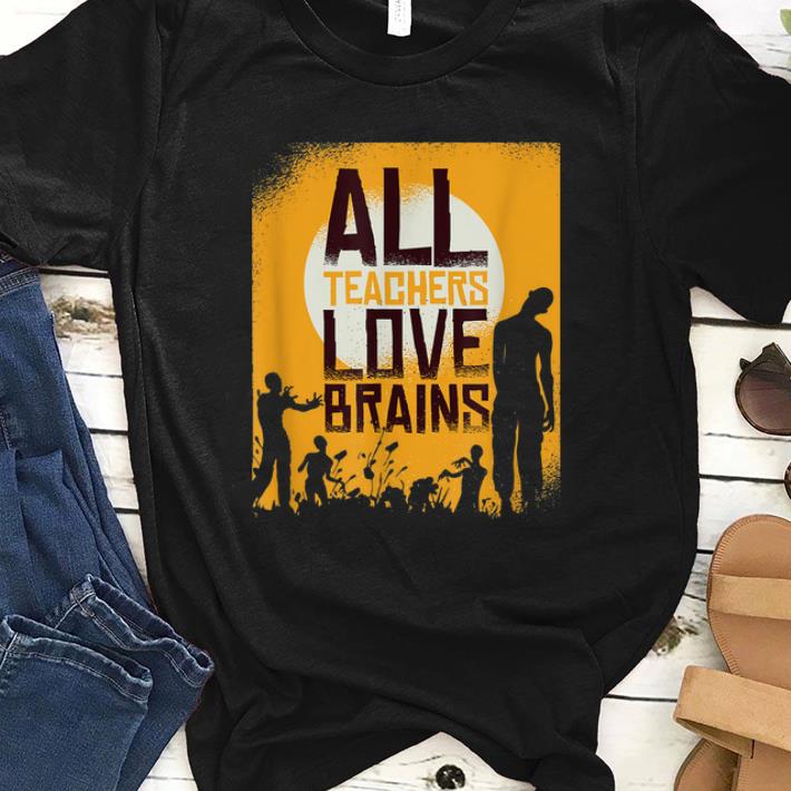 Hot Teacher Loves Brains Zombie Halloween Zombie School Gift shirt