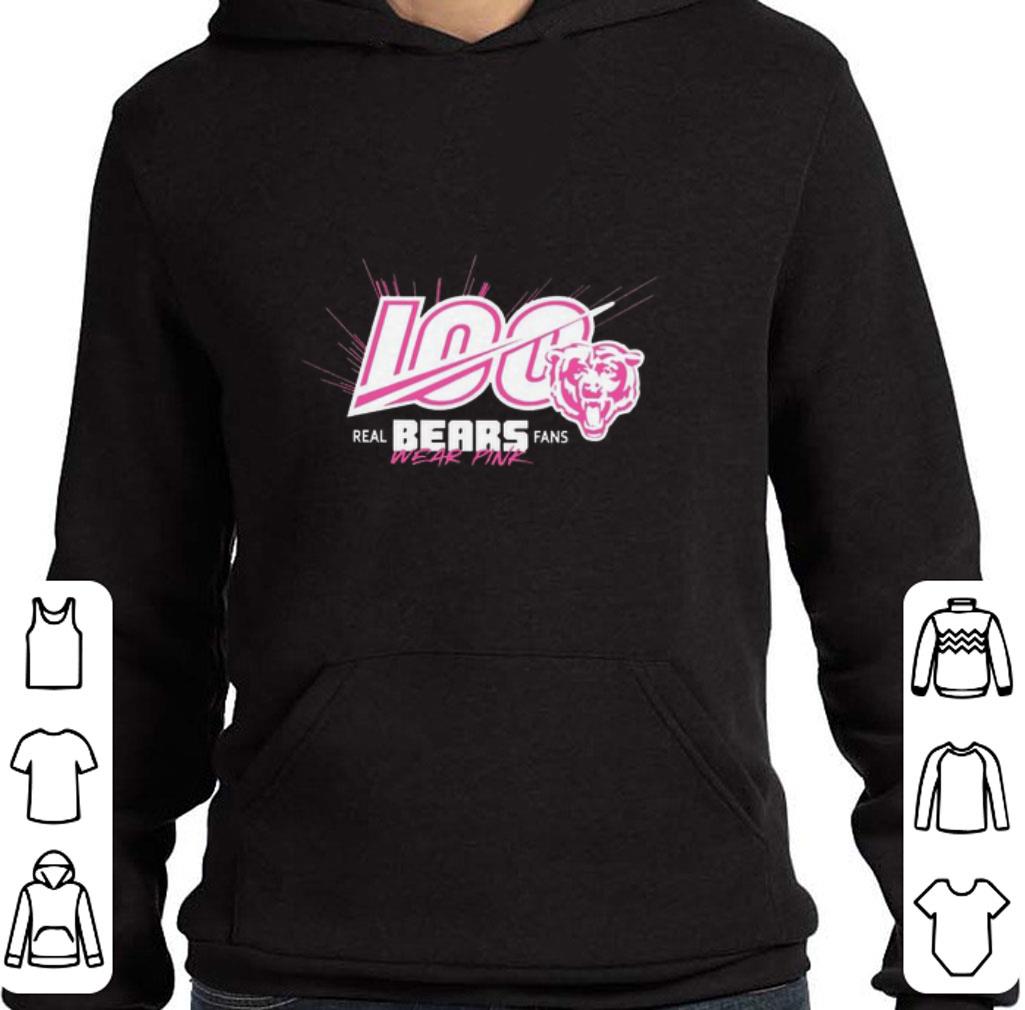 Official 100 real Bears fans wear Pink Breast cancer awareness shirt