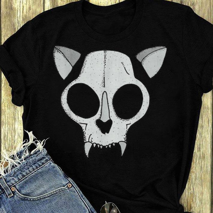 Official Spooky Cat Skull Halloween Creepy Horror Kitty Skeleton Face shirt