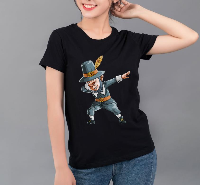 Official Thanksgiving Dabbing Pilgrim Elf Funny Holiday Fall Gift shirt