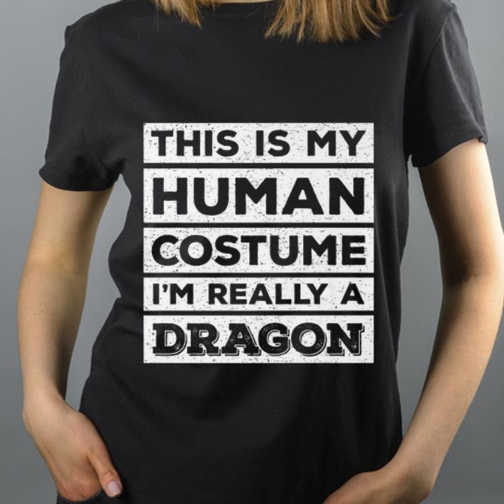 Original Human Costume Dragon Fire Halloween Beast Wings shirt