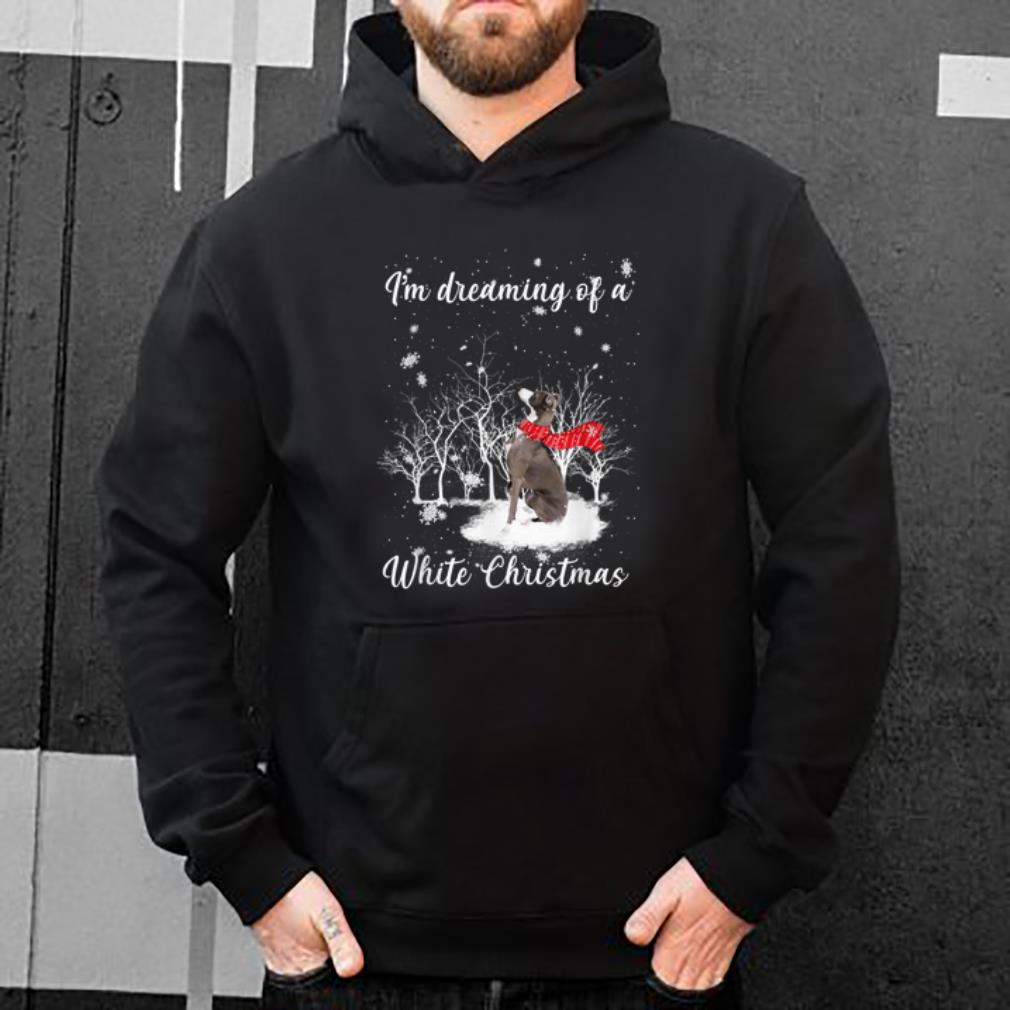 Original I'm Dreaming Of A White Christmas Funny Dog Greyhound Lover shirt