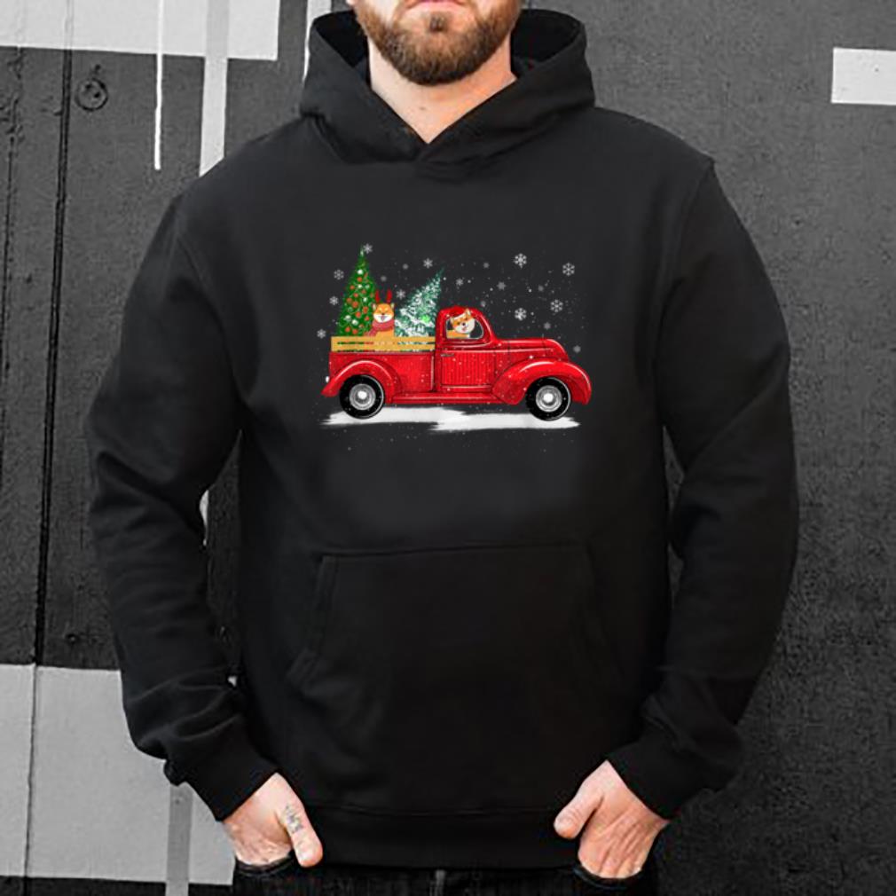 Original Shiba inu Riding Red Truck Xmas Merry Christmas Gifts shirt
