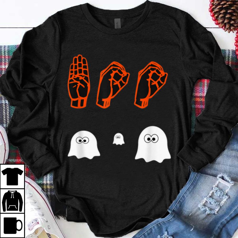 Premium ASL Boo Halloween, Ghost Boo, Sign Language Gifts shirt