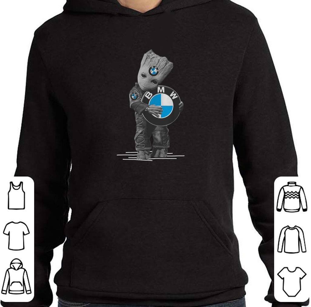 Premium Baby Groot hug BMW logo shirt