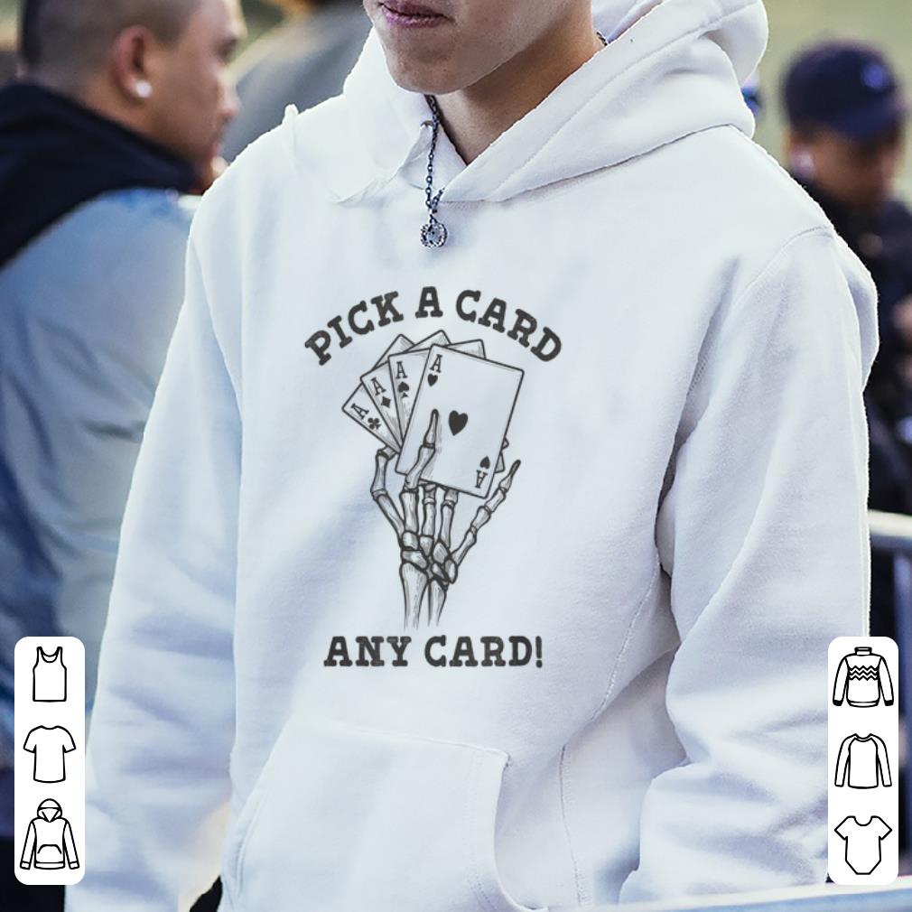 Premium Card Trick Pick a Card Magicians Skeleton Halloween shirt