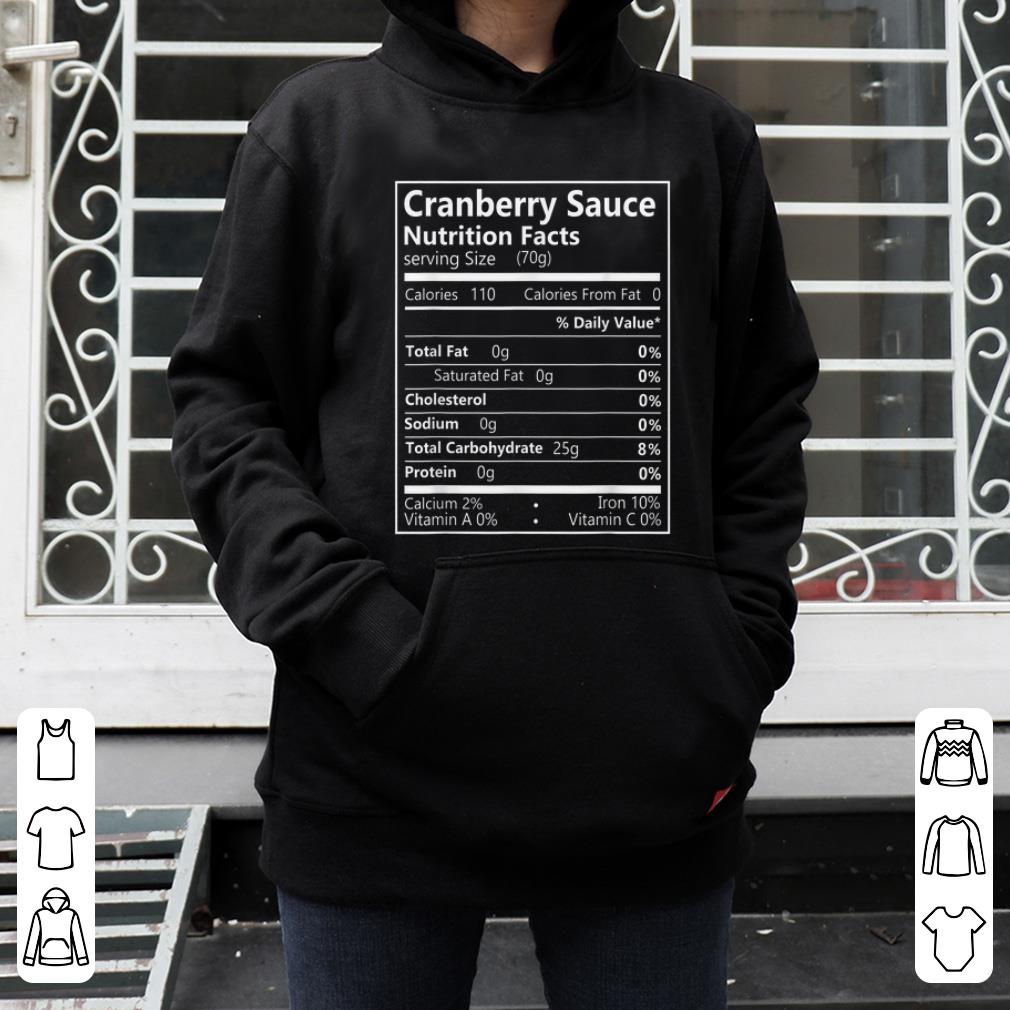 Premium Cranberry Sauce Food Nutrition Facts Thanksgiving Costume shirt