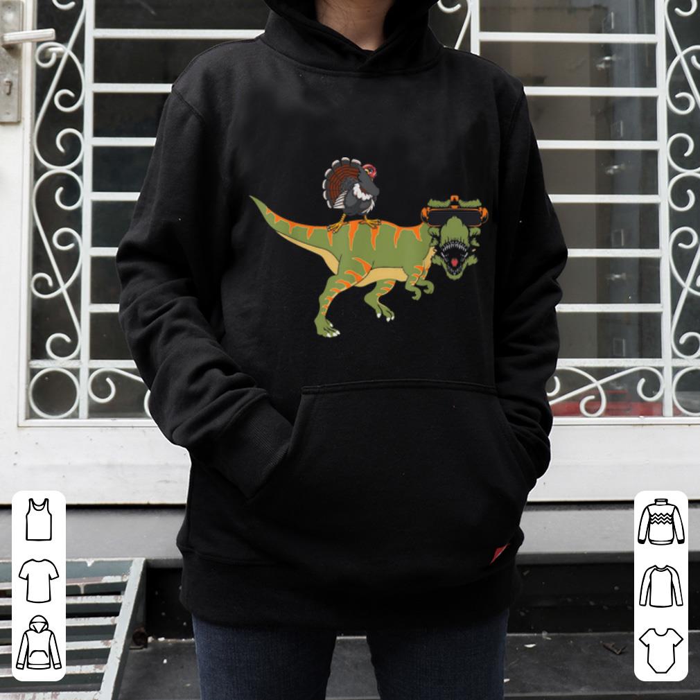 Premium Funny Thanksgiving T-Rex Dinosaur -Dabbing Turkey Gift shirt