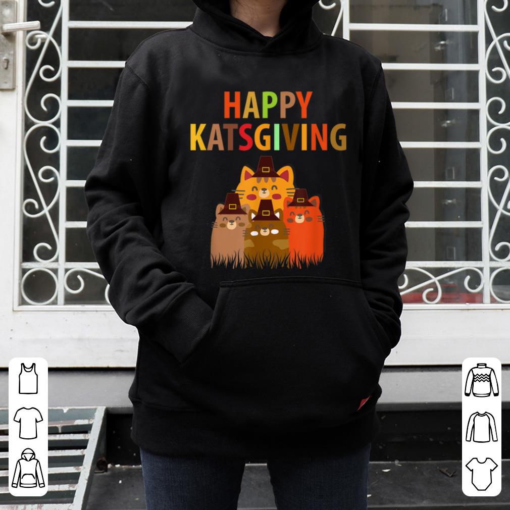 Premium Happy Katsgiving Thanksgiving Cats Lovers Pilgrim Hat shirt