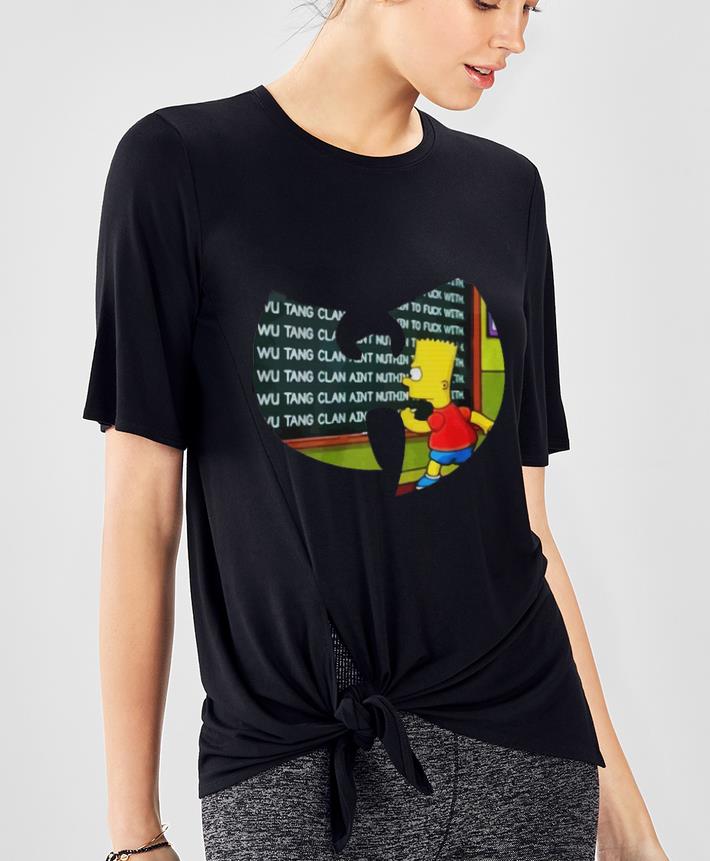 Premium Writing Wu Tang Clan Bart Simpsons shirt