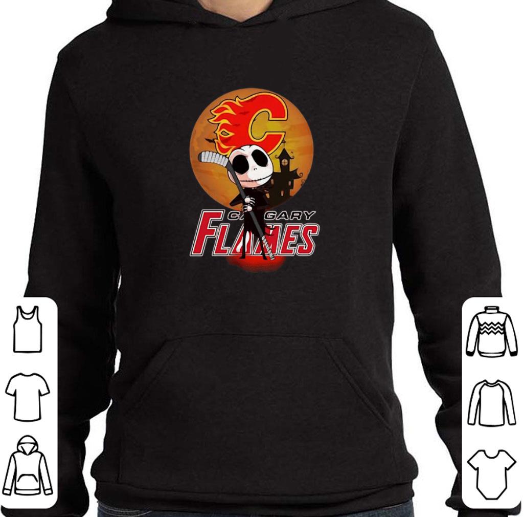 Pretty Jack Skellington Holding Hockey Stick Calgary Flames shirt 6 Pretty Jack Skellington Holding Hockey Stick Calgary Flames shirt