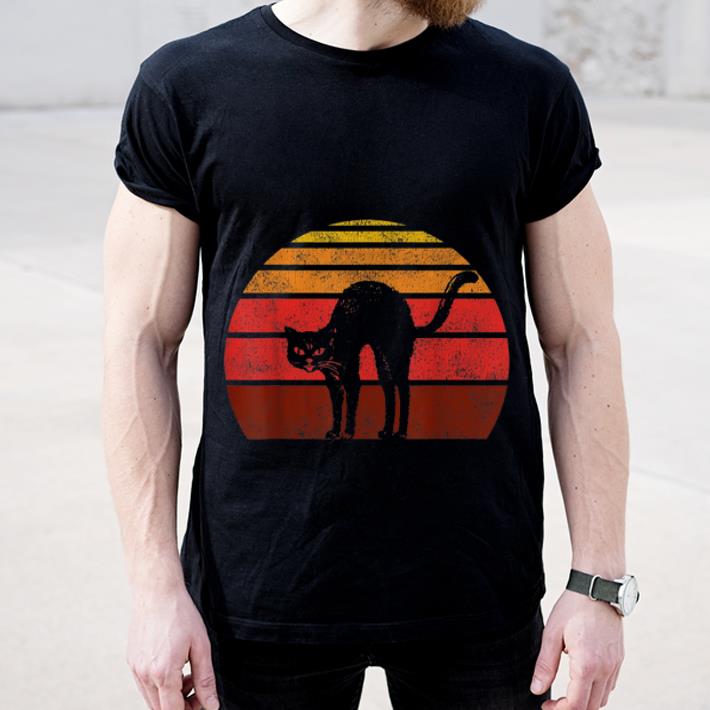 Top Vintage Halloween Retro Black Cat shirt