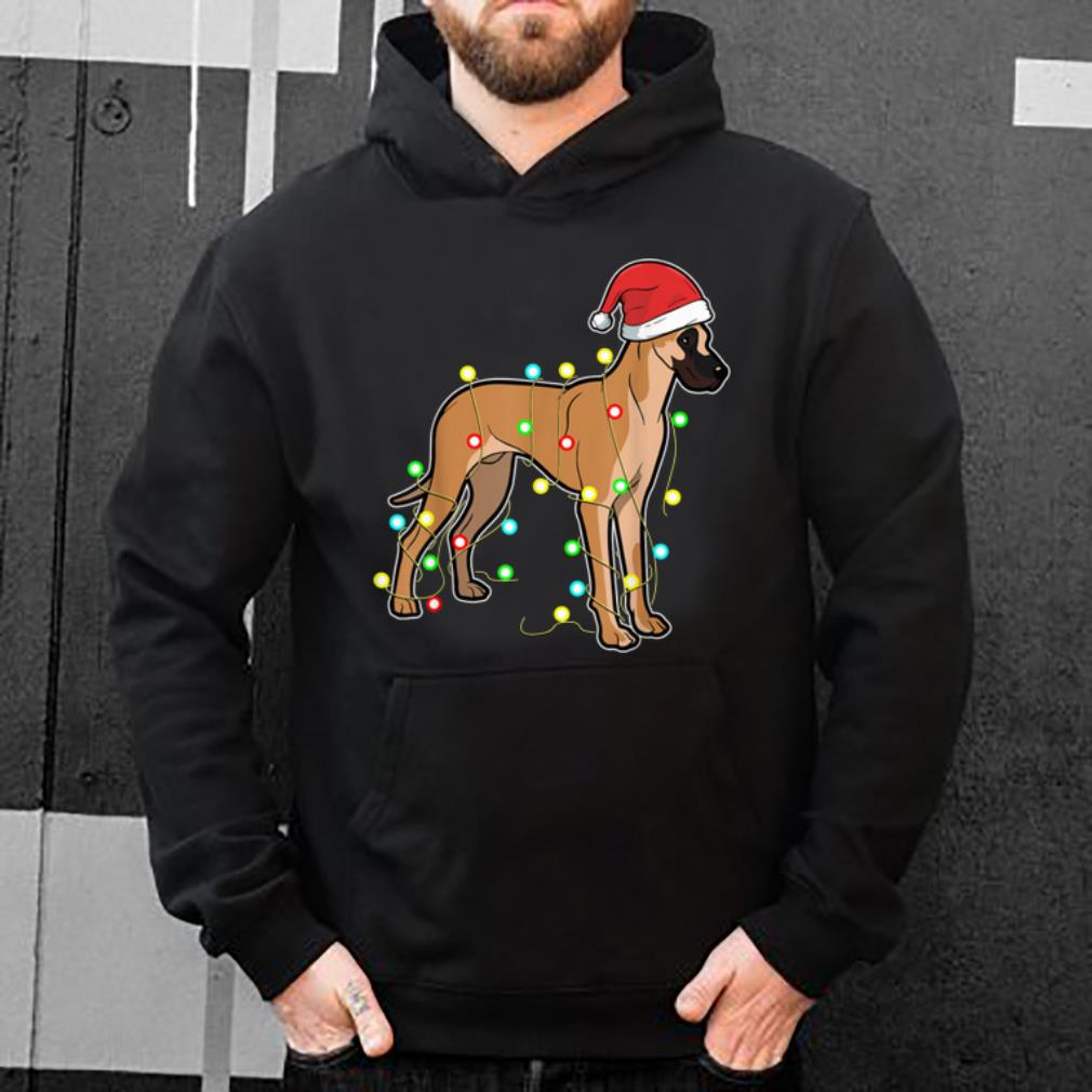 Awesome Christmas Lights Great Dane Dog Lover Funny Xmas Gift shirt