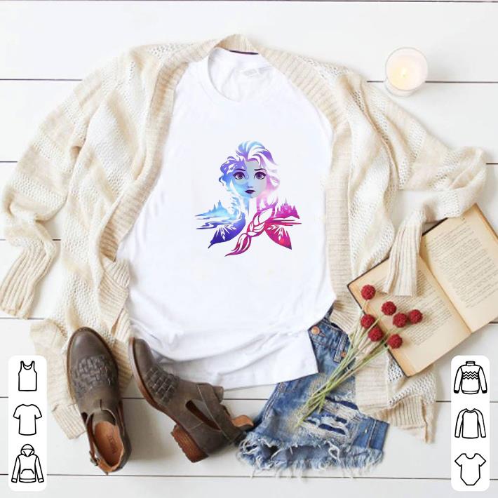 Awesome Frozen 2 Elsa Two Tone Gradient Portrait shirt 6 Awesome Frozen 2 Elsa Two Tone Gradient Portrait shirt