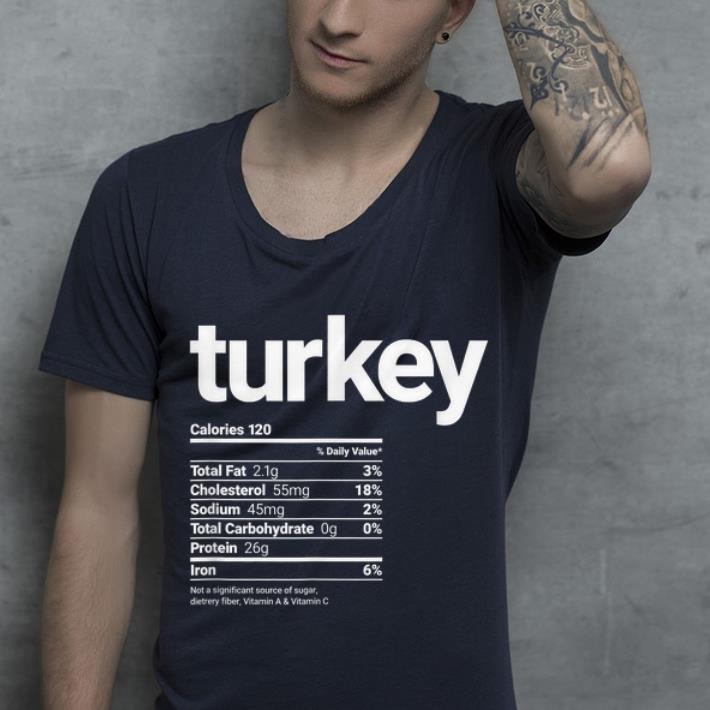 Awesome Funny Turkey Nutrition Facts, Funny Turkey Day Holiday shirt