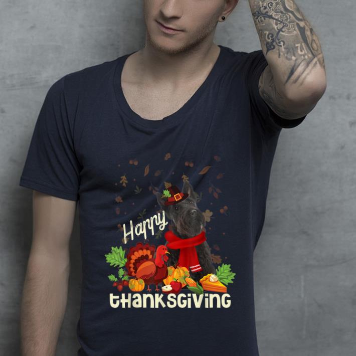 Awesome Happy Thanksgiving Pilgrim Scottish Terrier Lover Gift shirt