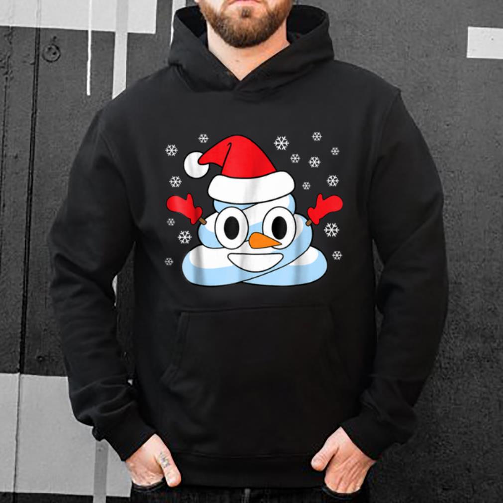 Awesome Poop Emoji Snowman Santa Hat Funny Christmas shirt