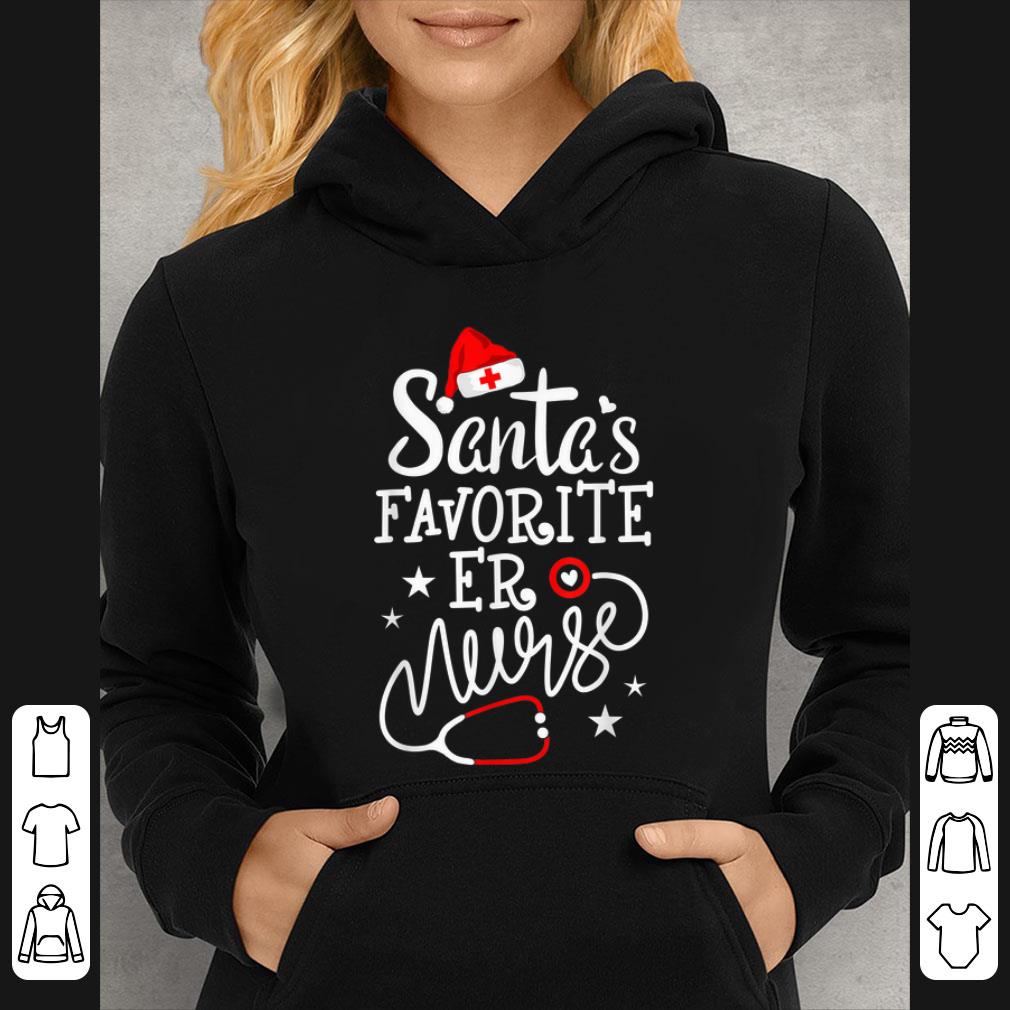 Awesome Santa's Favorite ER Nurse Funny Christmas Nurse Gift shirt