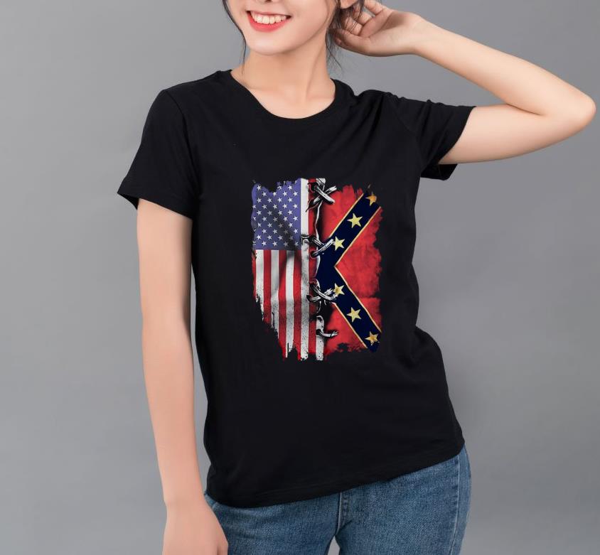 Hot American flag and Confederate Flag shirt
