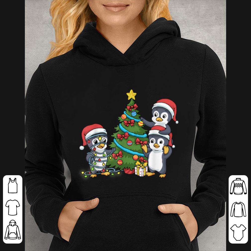 Hot Christmas Penguin Christmas Tree Lights Baubles shirt