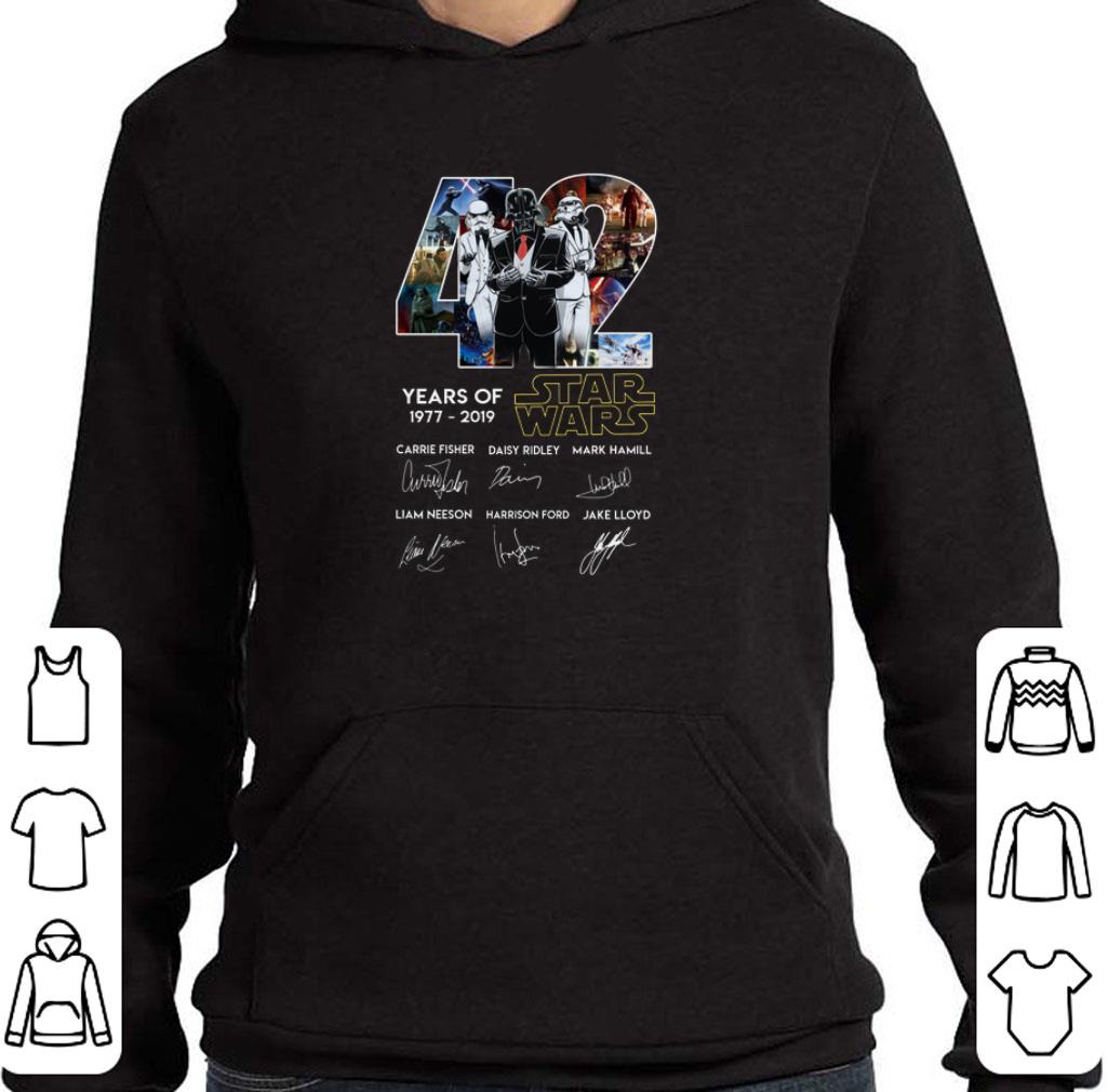 Hot Darth Vader 42 Years of Star Wars 1977-2019 signatures shirt