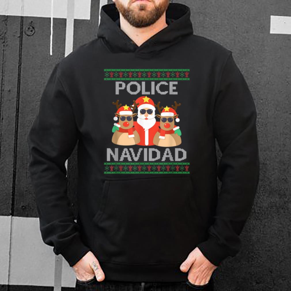 Hot FUNNY POLICE NAVIDAD Santa Christmas Party Gift shirt