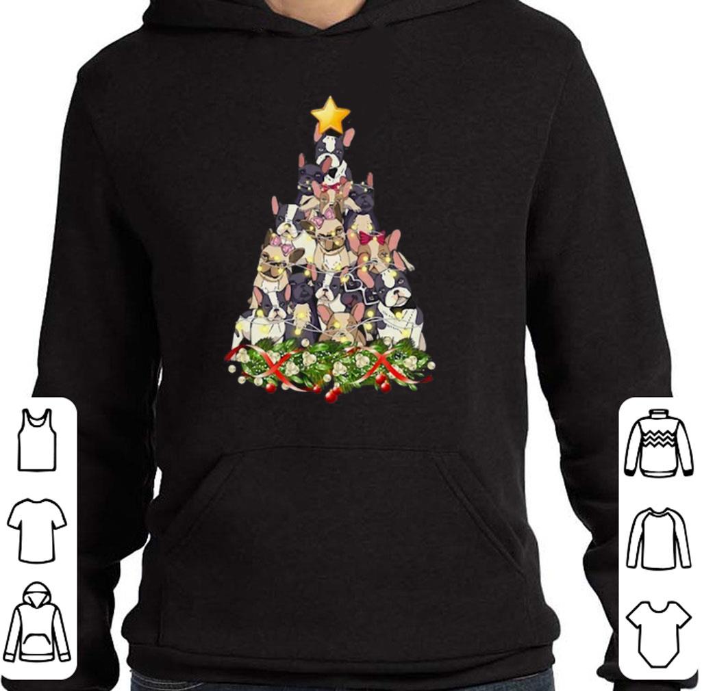 Hot French Bulldog Christmas tree shirt