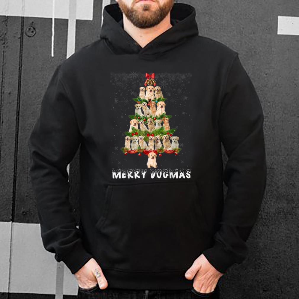 Hot Merry Dogmas Golden Retriever dog Christmas decor Xmas tree shirt